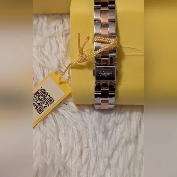 Invicta Angel Lady Model 38104  Ladies Watch Quartz Silver Gold Tone Crystal NWT - Picture 3 of 9